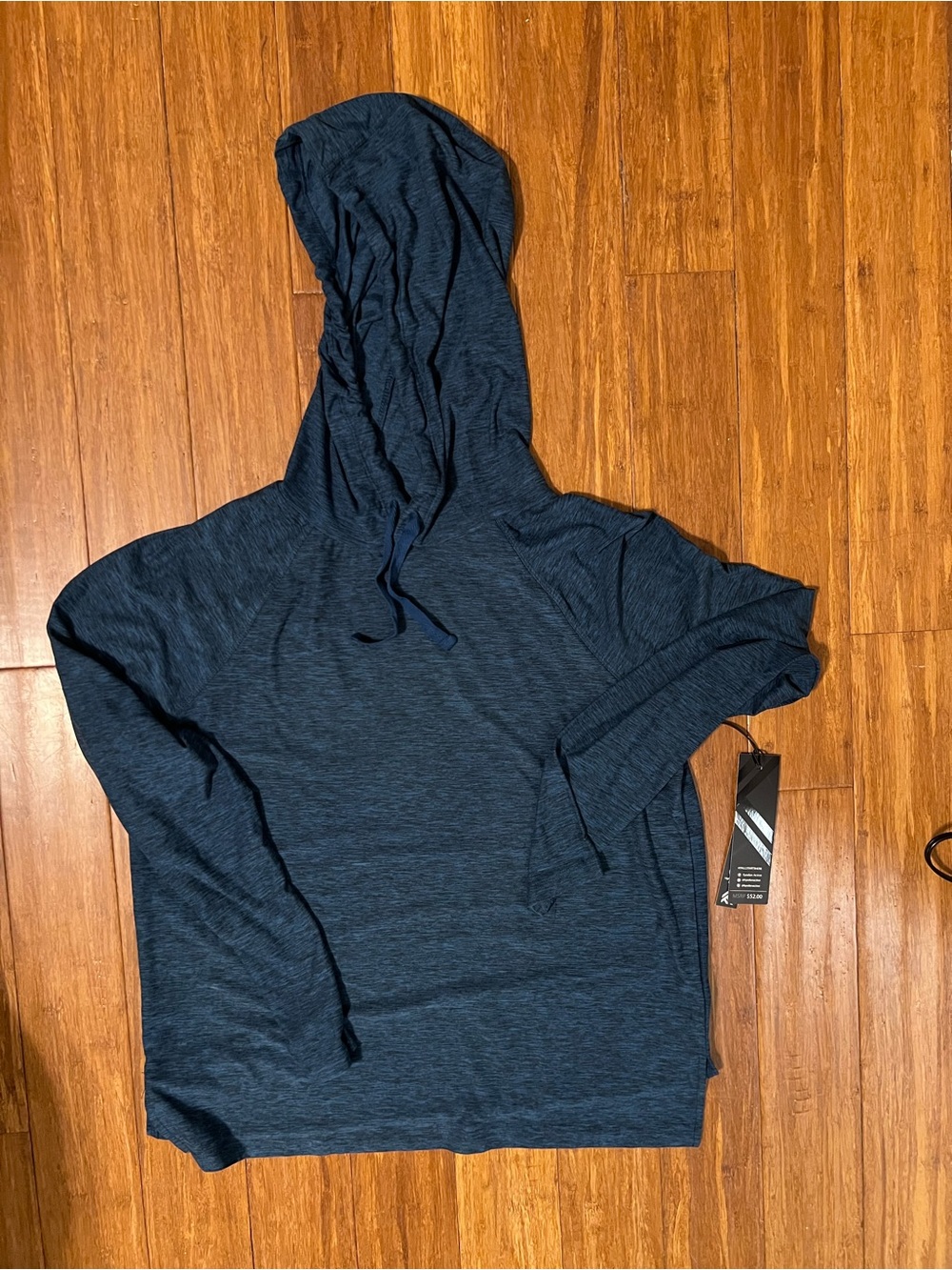 Kyodan Navy Heather Hooded Long Sleeve Shirt